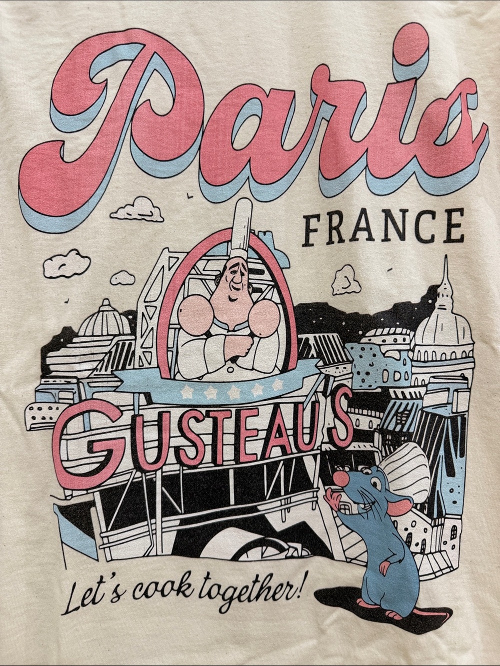NWOT Disney Ratatouille Gusteau's Paris Graphic Tee